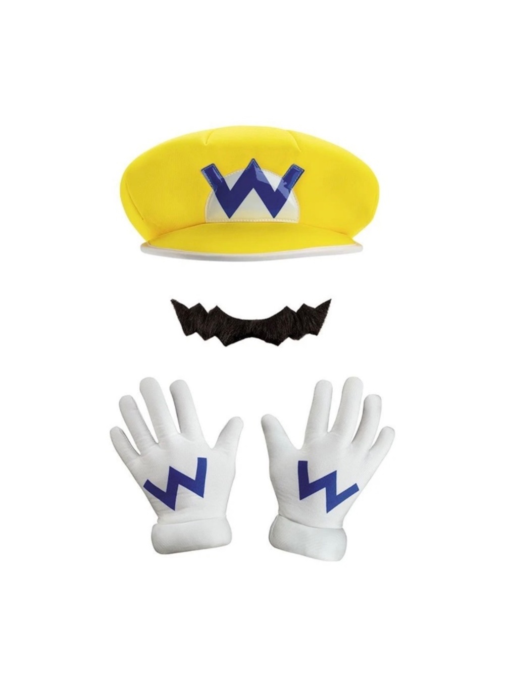 Unisex Adult Super Mario Wario Costume Accessory Kit/ Mario Hat /Luigi Hat
